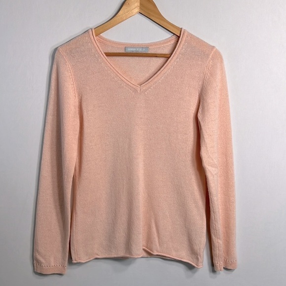 Hannah Rose Cashmere V-Neck Sweater S/P NWOT - Picture 1 of 6